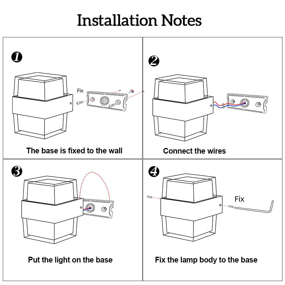 applique murale led moderne pour extérieur et intérieur - vue 5 sur 9