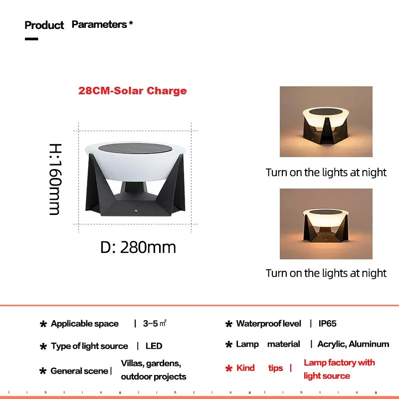 lampe solaire à led pour jardin et extérieur décoratif - vue 11 sur 12