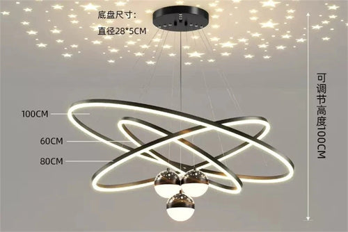 lustre led romantique projecteur de ciel étoilé avec télécommande - vue 13 sur 16