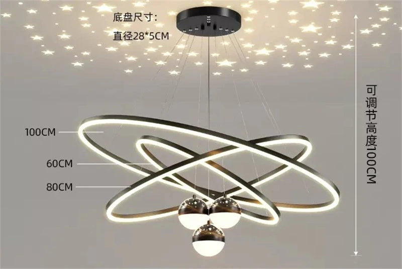 lustre led romantique projecteur de ciel étoilé avec télécommande - vue 12 sur 16