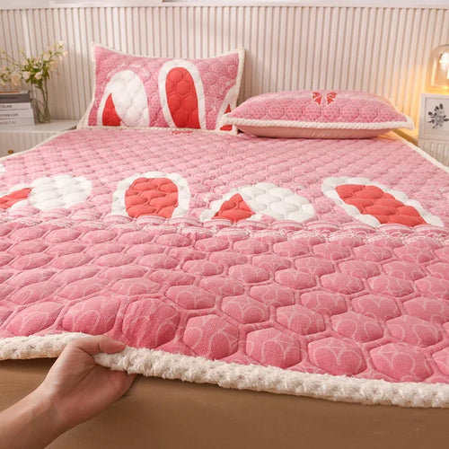 surmatelas doux pour étudiants en peluche pour lit simple ou double - vue 10 sur 18
