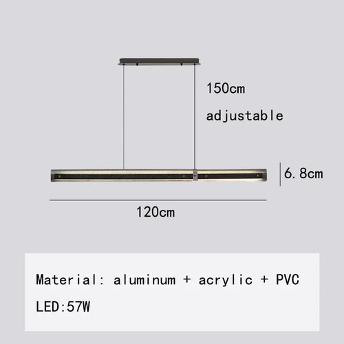 lampes suspendues led en acrylique 3 gradations style minimaliste hauteur réglable - vue 9 sur 8