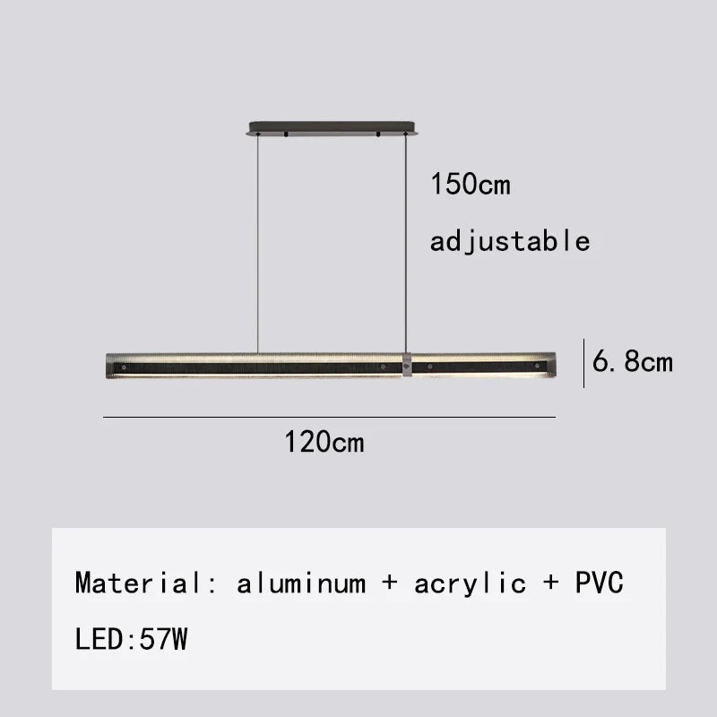 lampes suspendues led en acrylique 3 gradations style minimaliste hauteur réglable - vue 8 sur 8