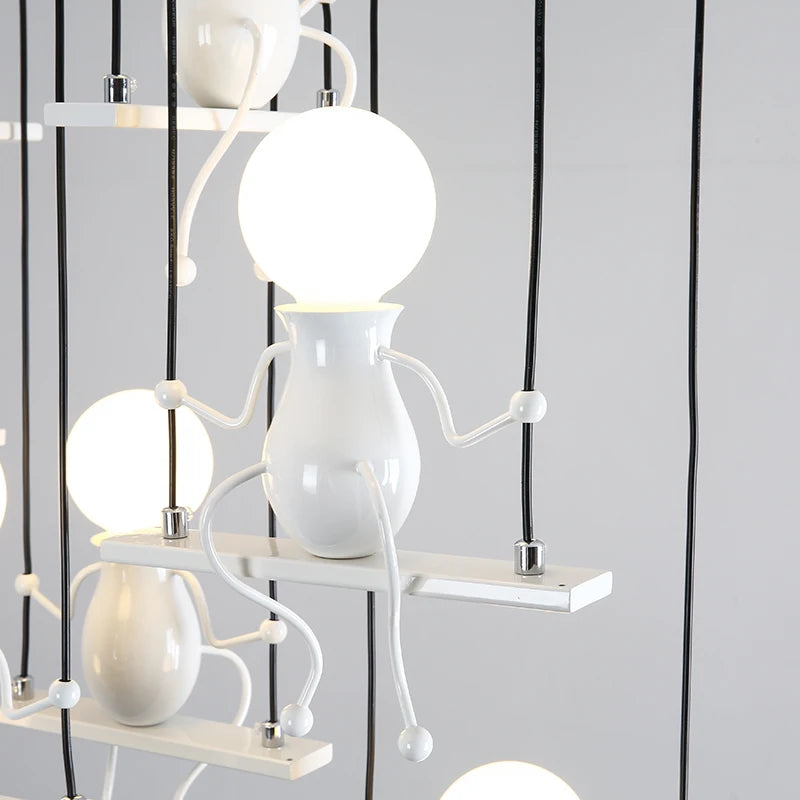 suspension moderne en fer pour décoration nordique - vue 5 sur 22