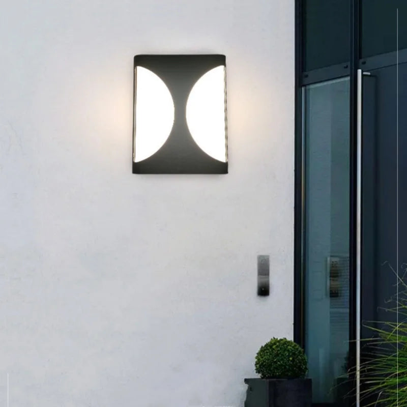 applique murale led extérieure moderne et étanche pour jardin et allée - vue 2 sur 10