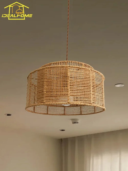 suspension en corde de chanvre style wabi-sabi pour intérieur élégant - vue 5 sur 8