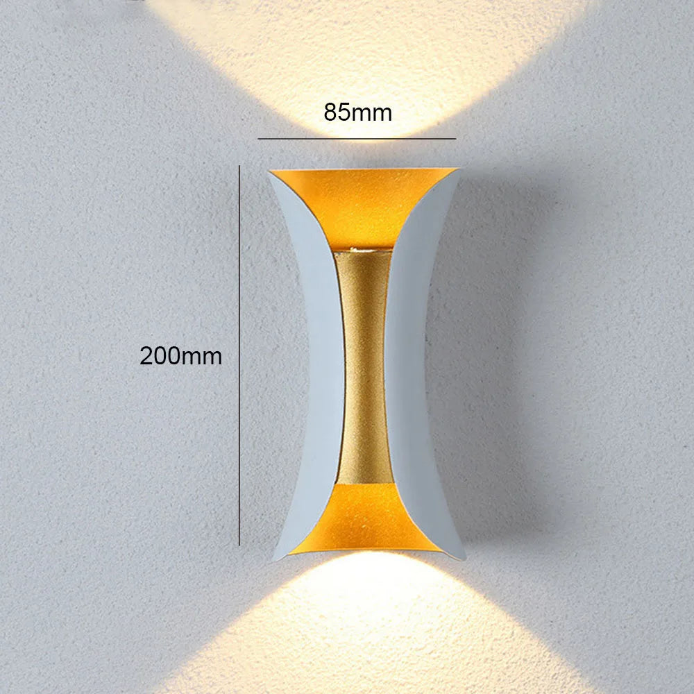 applique murale led moderne en aluminium étanche pour décoration extérieure - vue 10 sur 10