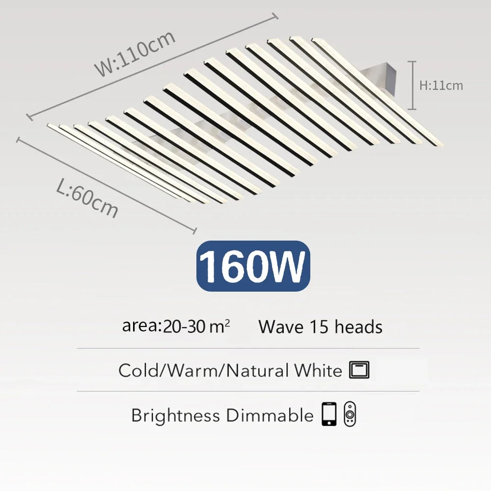 lustre nordique acrylique led moderne pour bar restaurant - vue 10 sur 12