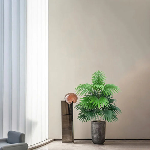 faux palmier en plastique feuilles cycas pour décoration intérieure jardin - vue 4 sur 8