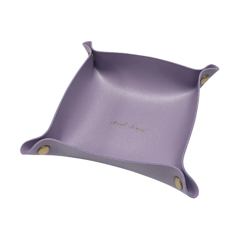 plateau de rangement en cuir pour bureau et bijoux - vue 12 sur 16
