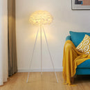 lampadaire postmoderne en plumes avec interrupteur à pied