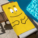 serviette de plage barbapapas sechage rapide douce dessin