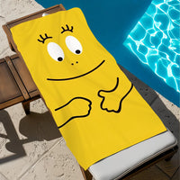 serviette de plage barbapapas sechage rapide douce dessin