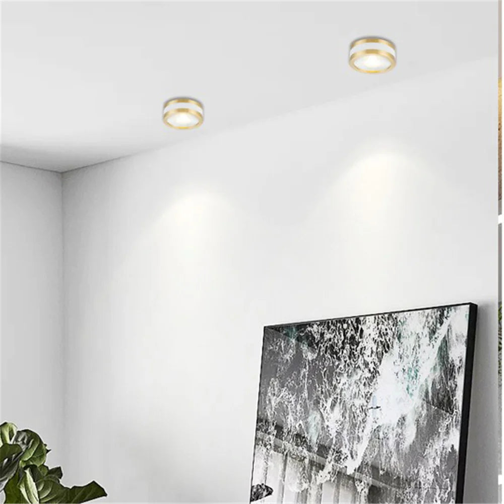plafonnier led ultra fin en cuivre pour décoration intérieure moderne - vue 5 sur 12