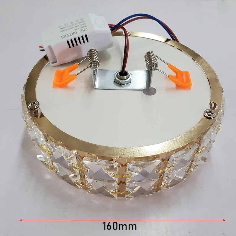 Plafonniers nordiques Lampara Techo lustre Led lumières en cristal Luminaria De Teto Para Sala Plafonnier or noir blanc Lampy - vue 10 sur 12