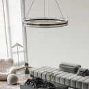 lustre circulaire en verre créatif pour un éclairage design