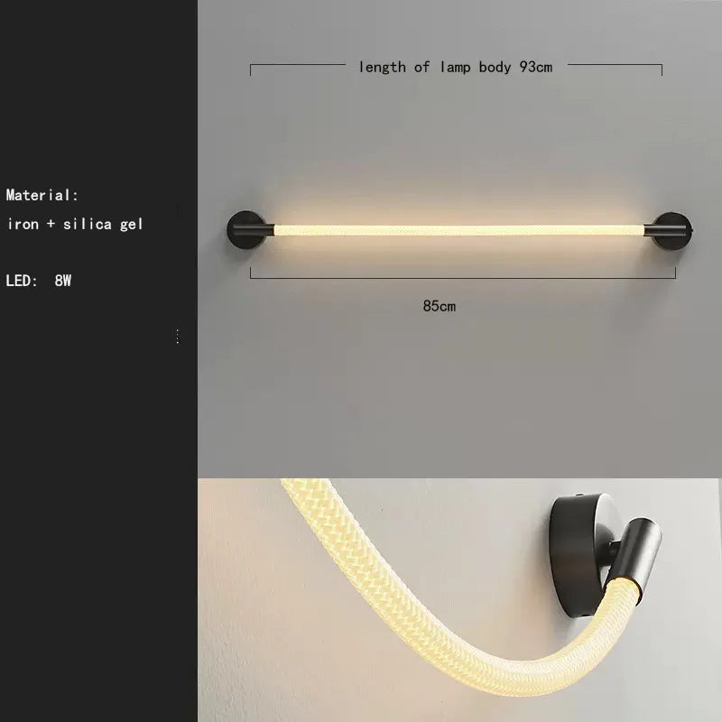 applique murale led en silicone et acier inoxydable pour intérieur - vue 9 sur 10