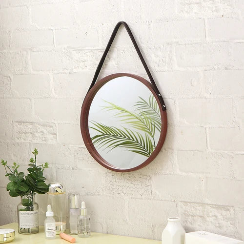 miroirs décoratifs ronds en bois rétro pour décoration intérieure - vue 7 sur 7