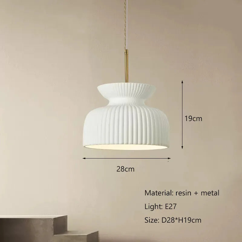lustre nordique minimaliste led style crème pour restaurant