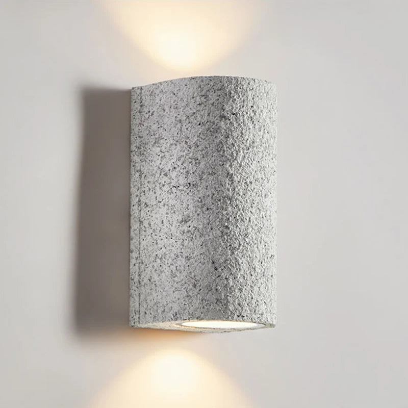 applique murale led wabi-sabi japonais rétro en ciment - vue 4 sur 11