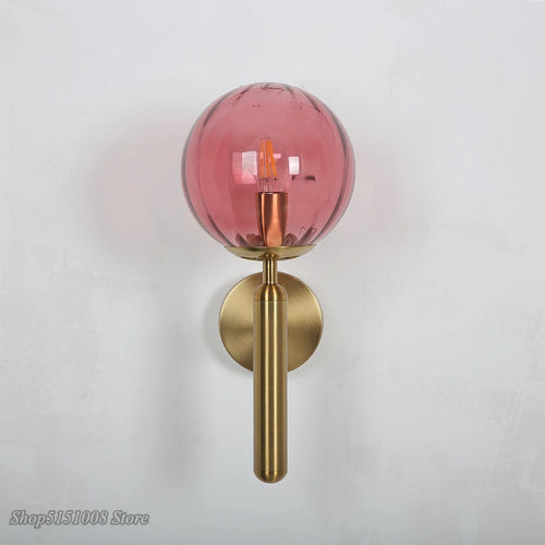 Applique nordique chambre moderne à côté de boule de verre applique murale LED luminaire applique éclairage salle de bain miroir escalier lumière Luminaria - vue 6 sur 14