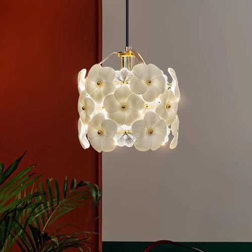 lustre romantique en art français avec lumière LED décorative - vue 2 sur 8