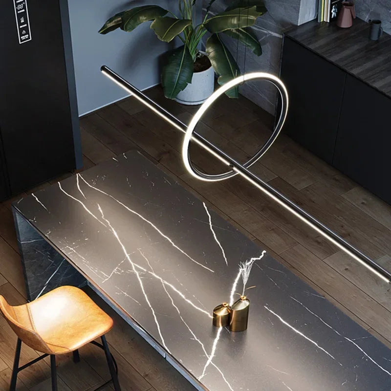 suspension led moderne minimaliste avec télécommande pour intérieur - vue 4 sur 7