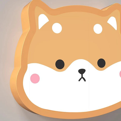 applique murale créative shiba inu dinosaure pour enfants - vue 7 sur 8