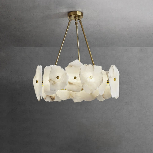 lustre en marbre naturel de luxe led pour bar et restaurant - vue 4 sur 6