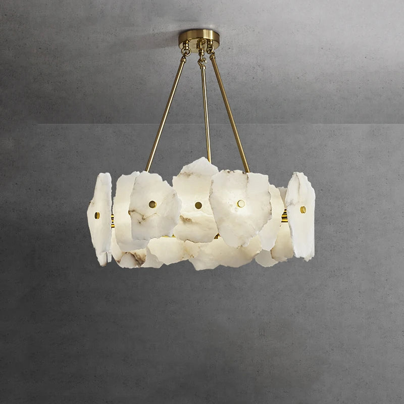 lustre en marbre naturel de luxe led pour bar et restaurant - vue 3 sur 6