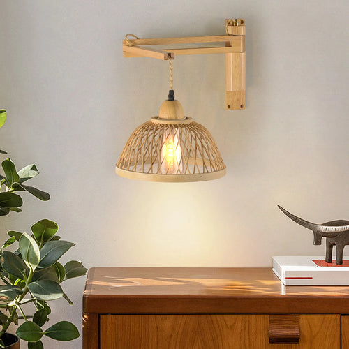 Applique murale en rotin luminaire Boho applique murale applique murale lampe de chevet pour grange salon Loft salle de bain porche - vue 4 sur 6