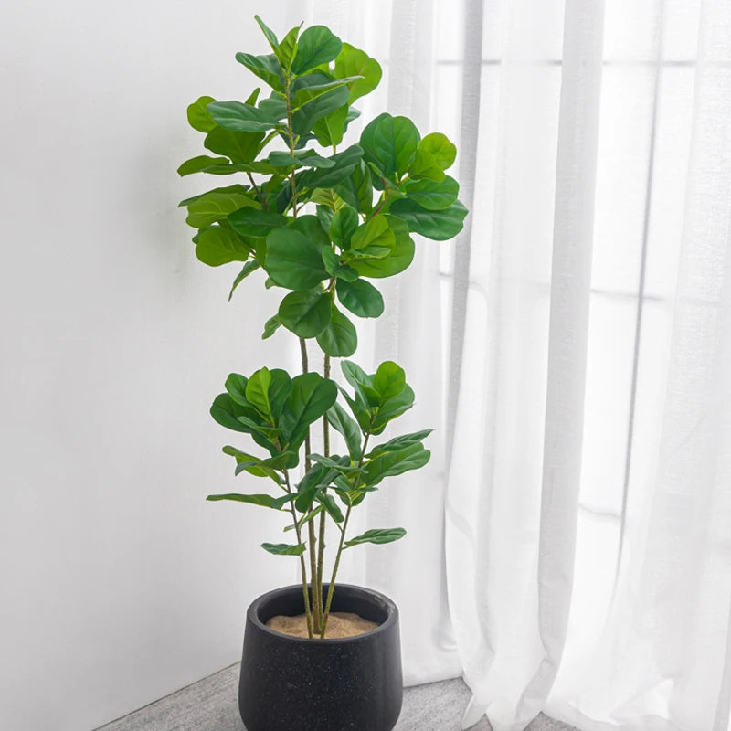 arbre tropical en plastique avec grandes branches pour décoration intérieure - vue 2 sur 11