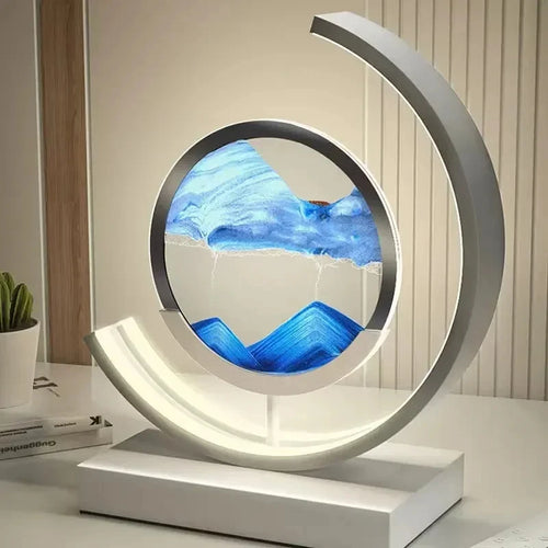 lampe à poser LED art sable pour décoration intérieure dynamique - vue 4 sur 16