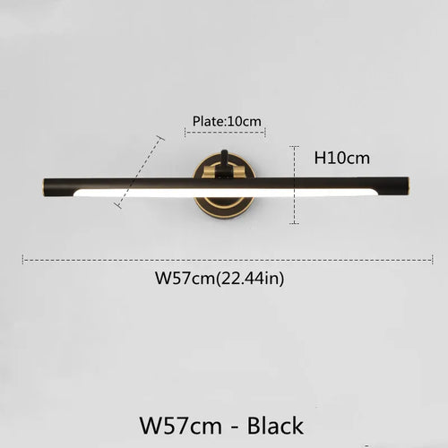 Américain Led salle de bain applique miroir lampe noir Bronze lampes de vanité pour la maison moderne intérieur appliques murales luminaire Makeu - vue 10 sur 11