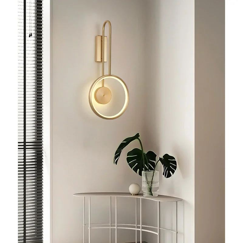 Light Luxury Bedroom Wall Light, Fashionable and Simple LED Living Room Background Wall Light, Bedside Lamp, Stair Light - vue 5 sur 8