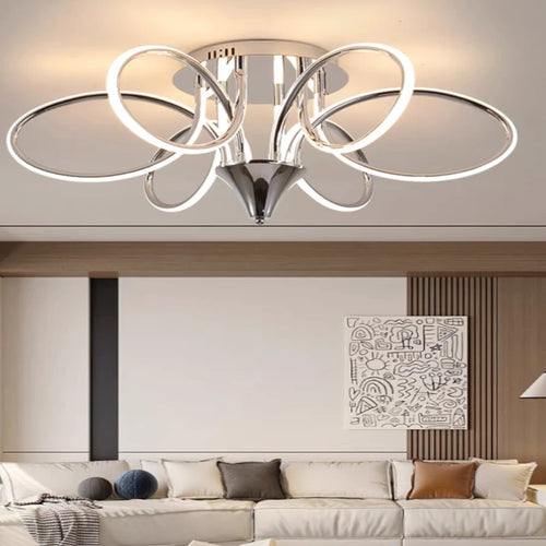 plafonnier led lumineux pour décoration intérieure moderne 2024 - vue 3 sur 9