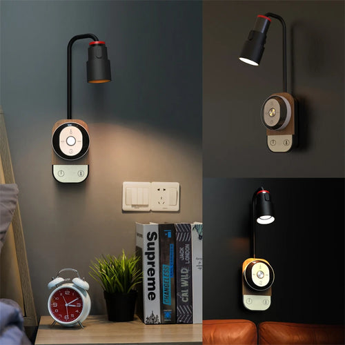 lampe de chevet led moderne nordique rechargeable avec télécommande réglable - vue 4 sur 8