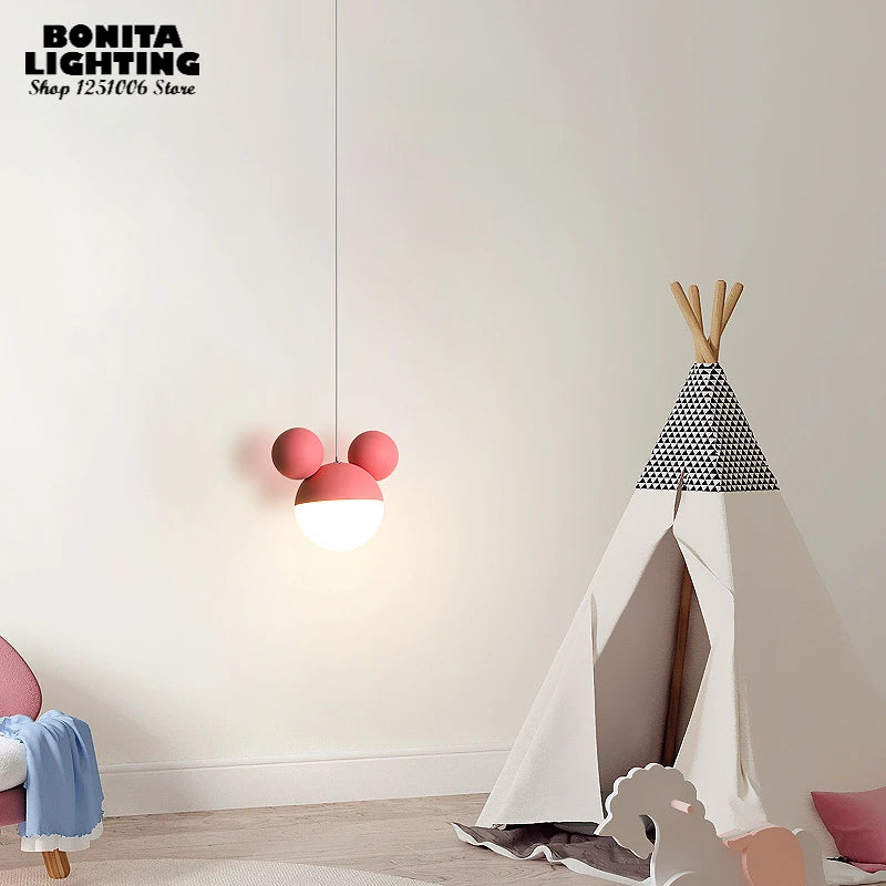 suspension créative tête de souris design moderne pour enfants - vue 5 sur 7