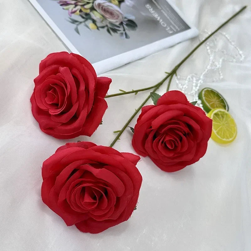 branches de roses artificielles en soie pour décoration élégante - vue 30 sur 40
