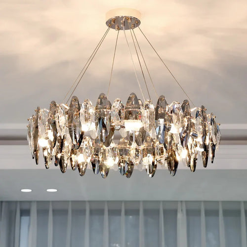 lustre moderne en cristal pour décoration intérieure élégante 2024 - vue 3 sur 13