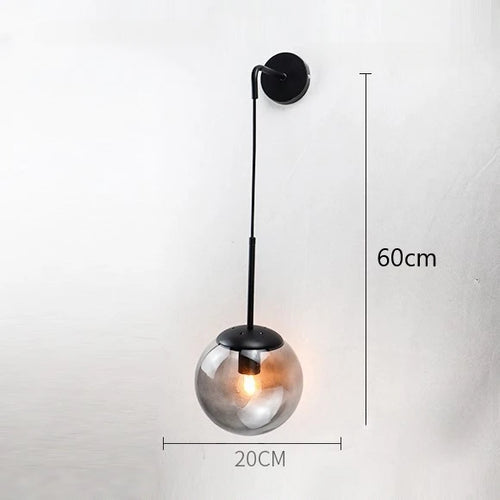 applique murale nordique moderne en verre rétro lumineux - vue 10 sur 18