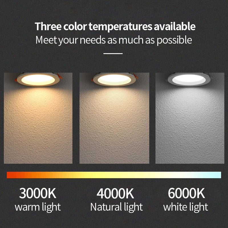 spot led encastré trois températures de couleur éclairage polyvalent - vue 3 sur 5
