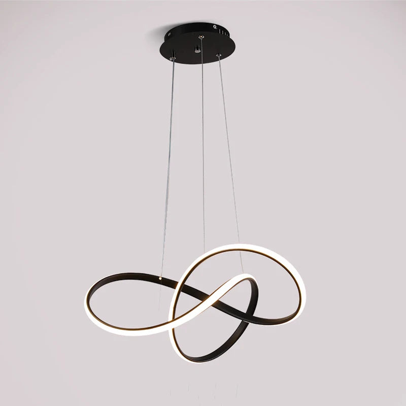 lustre led simple et moderne nordique pour décoration intérieure - vue 4 sur 9