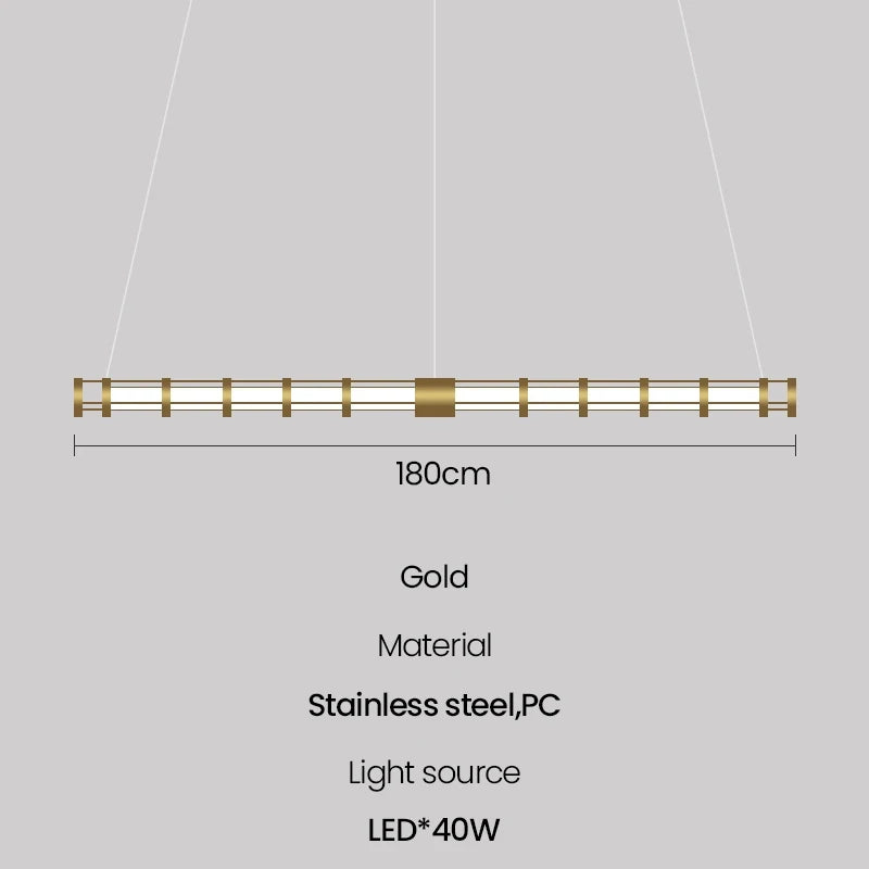 suspension tube nordique moderne pour décoration intérieure - vue 9 sur 10