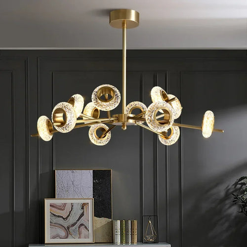 lustre moderne en cristal design pour décoration intérieure - vue 2 sur 10