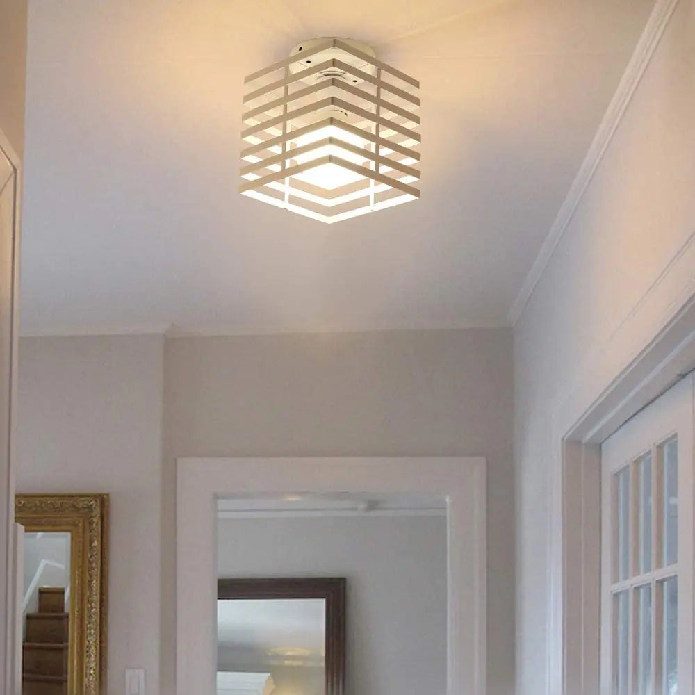 plafonnier industriel vintage en métal pour intérieur moderne - vue 5 sur 12