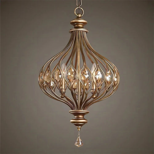 suspension en cristal rétro style vintage pour intérieur - vue 2 sur 9