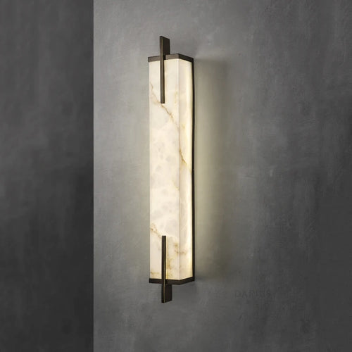 Applique murale Led en laiton doré et marbre - vue 4 sur 8