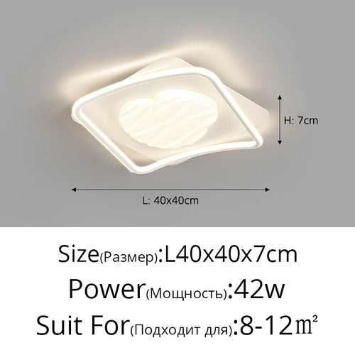 plafonnier moderne rectangulaire pour éclairage intérieur et extérieur - vue 8 sur 10