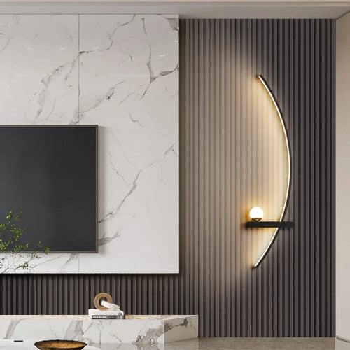 applique murale led nordique rayée pour décoration intérieure - vue 2 sur 17